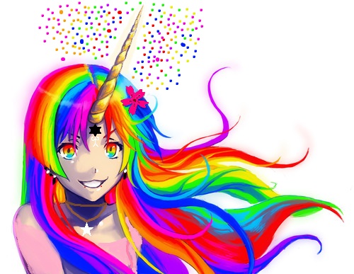 anime unicorn girl (edited)