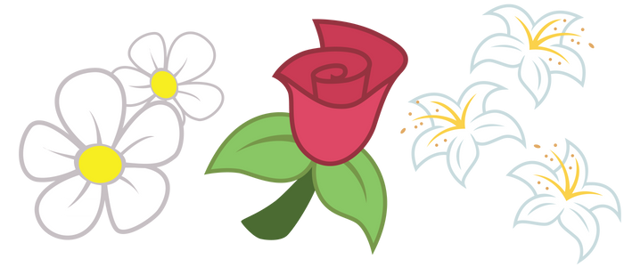 Flower Trio Cutie Marks by ErisGrim