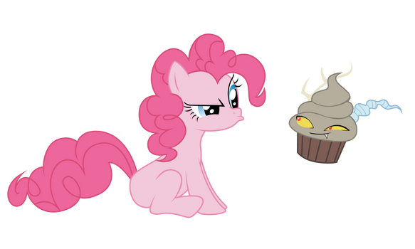 Pinkie with Discord Cupcake
