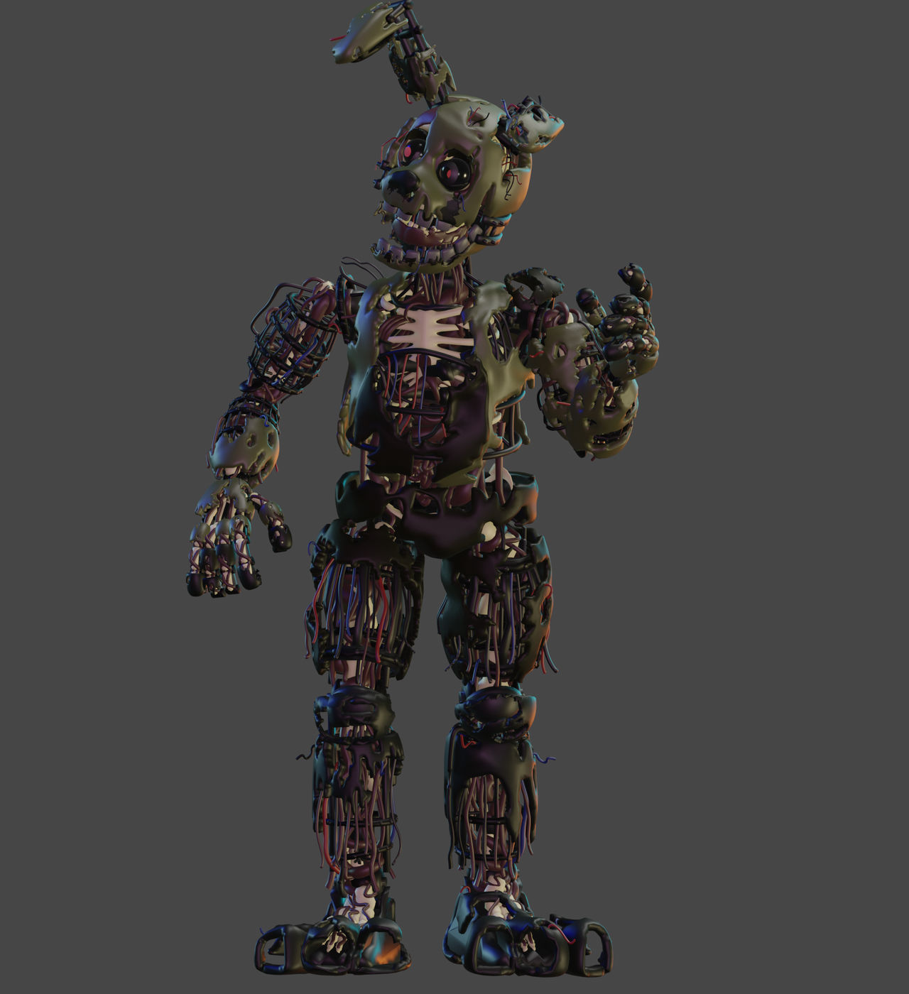 (Blender/TJOC) Ignited Springtrap by PuppyDog186 on DeviantArt