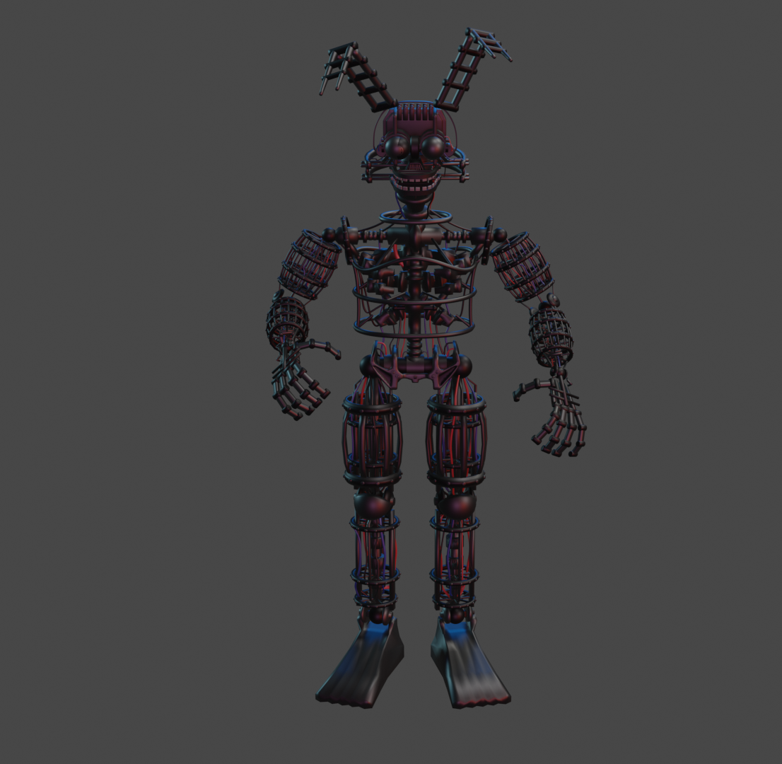 (Blender/FNAF) Spring Bonnie endo by PuppyDog186 on DeviantArt