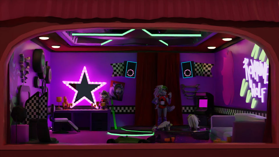 (Blender/FNAF) Roxy's Green room by PuppyDog186 on DeviantArt