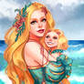 Mermaid and baby - Commission