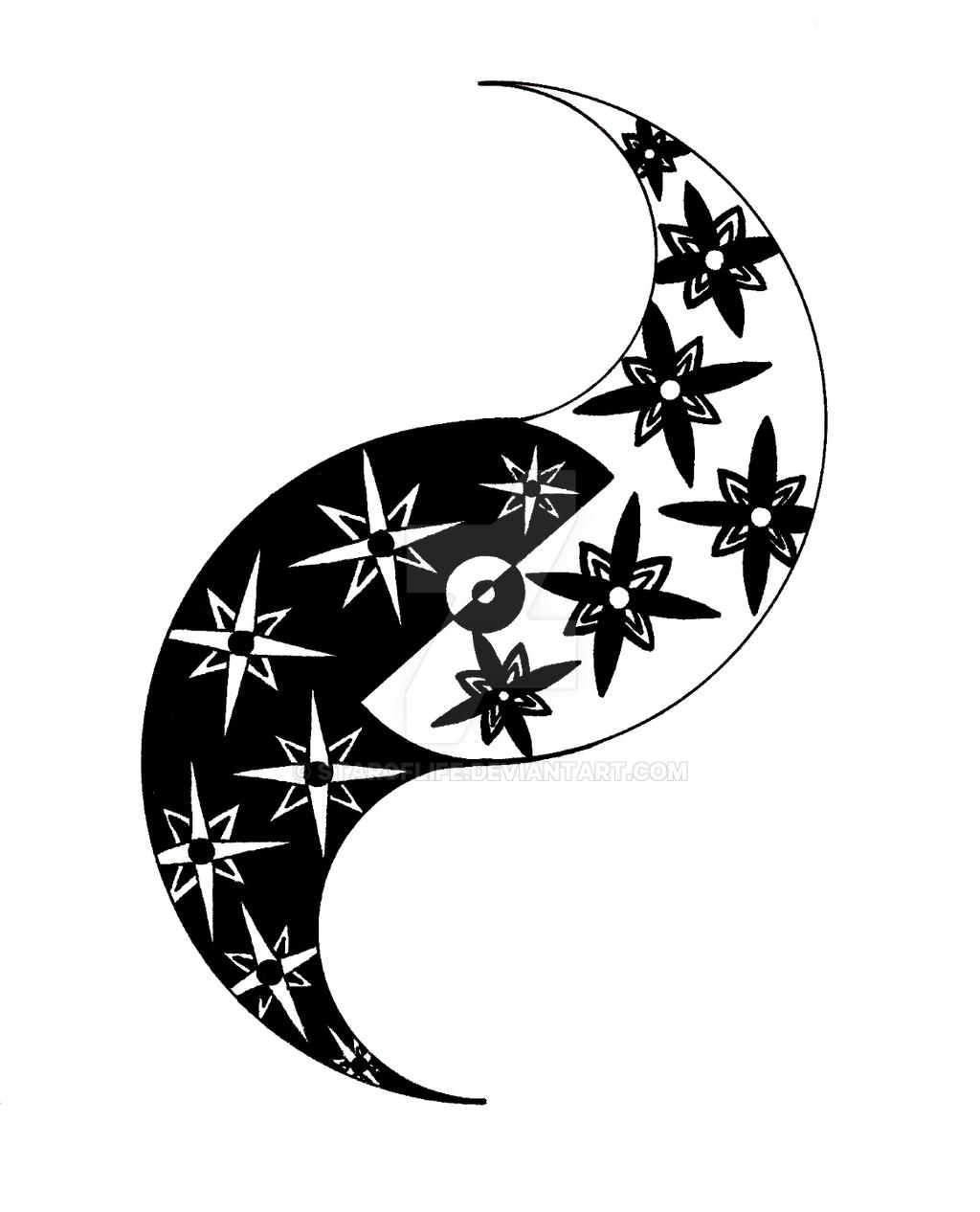 Yin Yang Couple's Tattoo Design