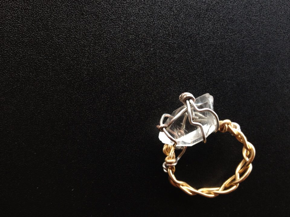 Quartz Silver and Gold Ring