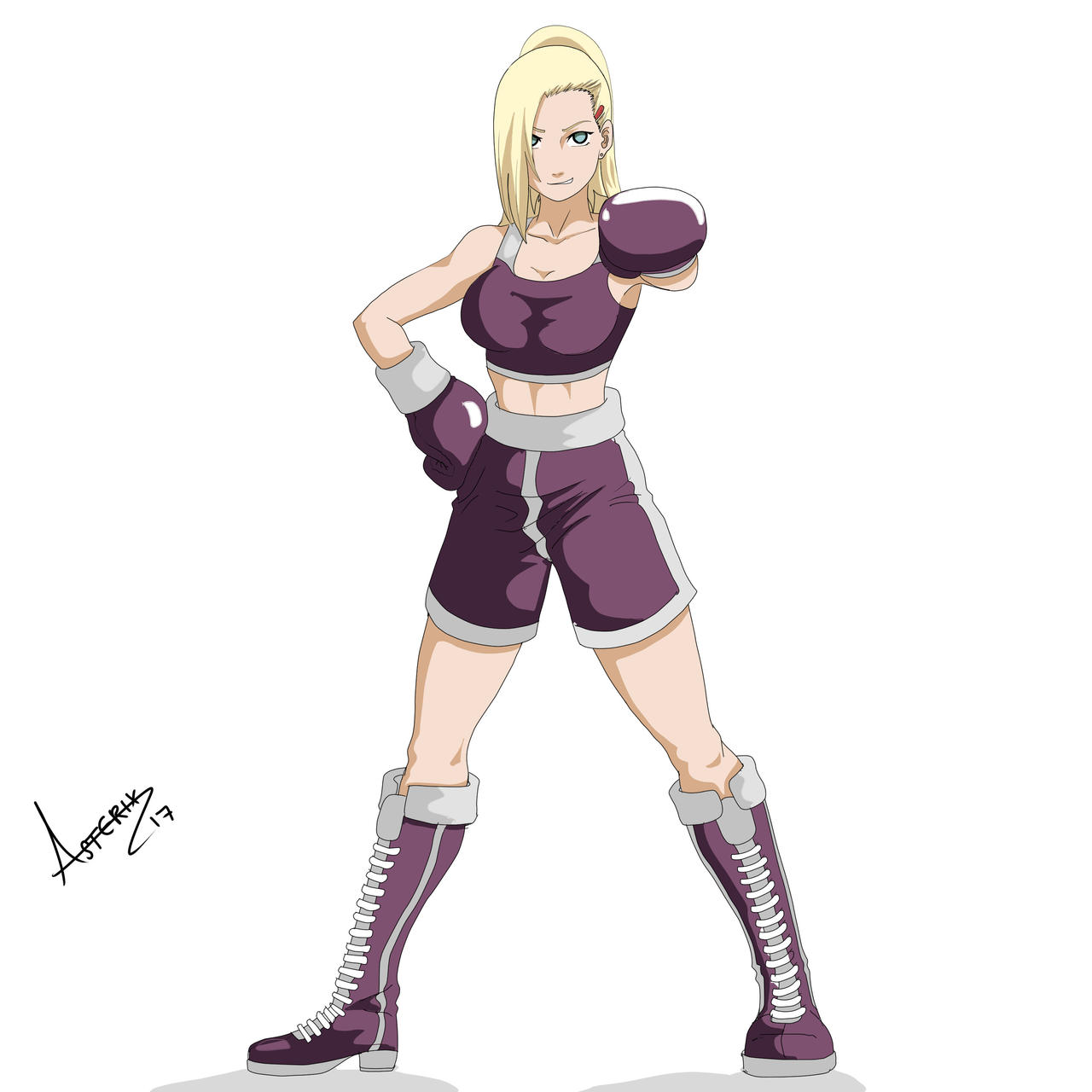 Ino in boxing gear by artemis1111 on DeviantArt