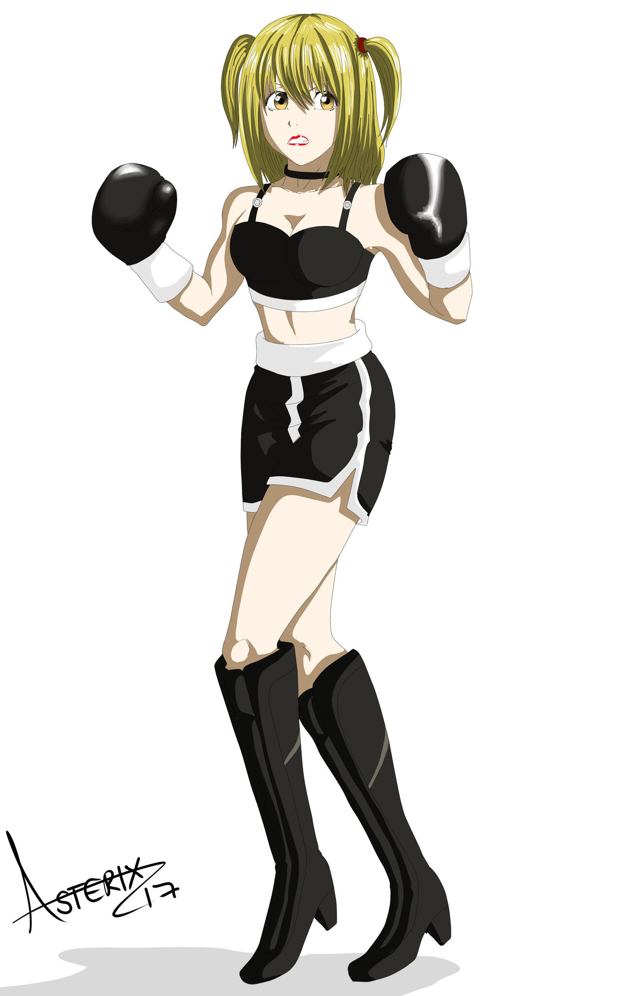 Misa in boxing gear by artemis1111 on DeviantArt