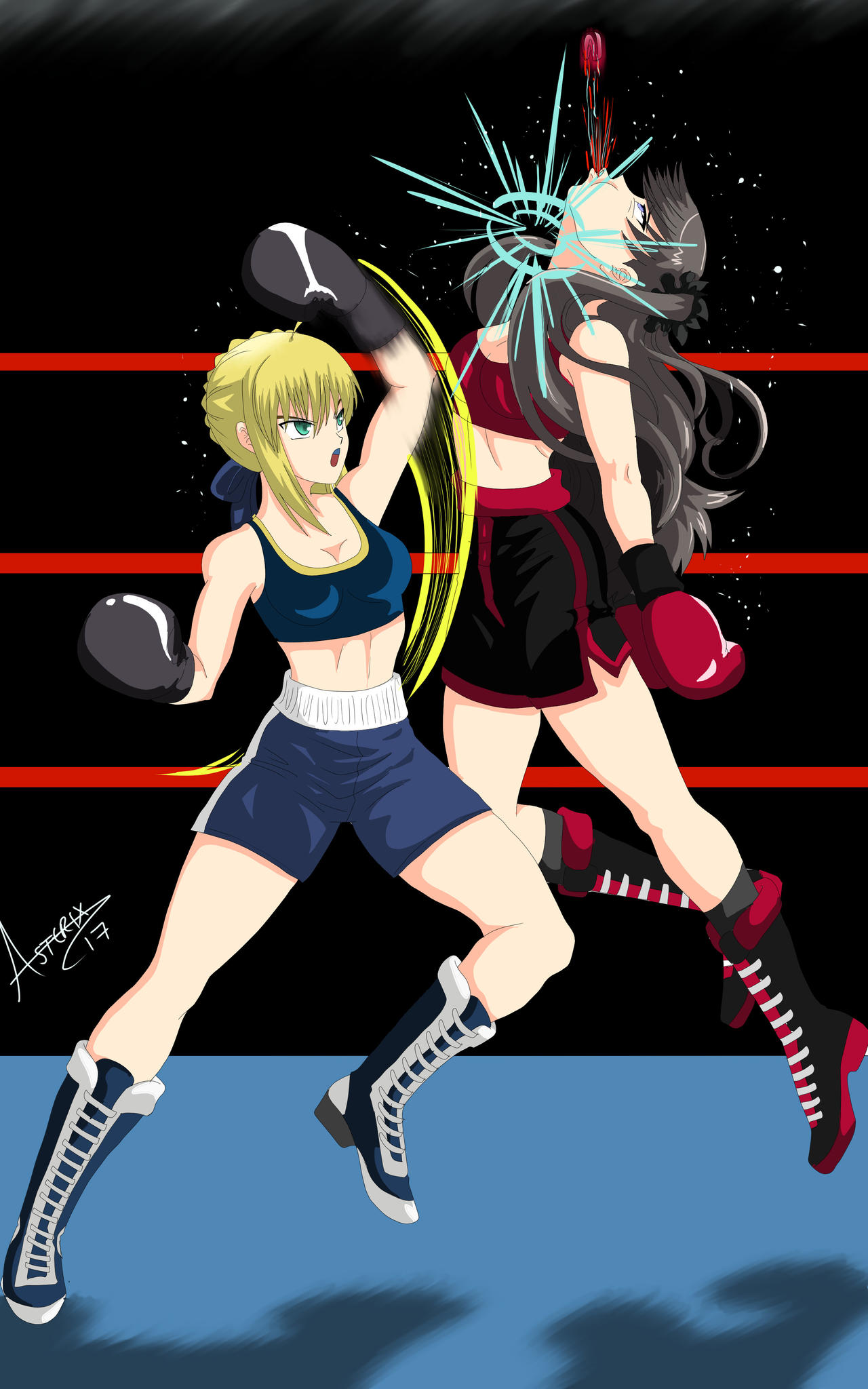 Saber Vs Rin Rin Vs Saber by artemis1111 on DeviantArt