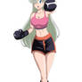 Elizabeth in boxing gear