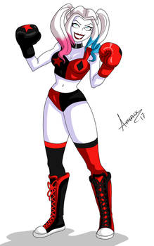 Harley Quinn in boxing gear