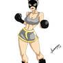 Catwoman in boxing gear