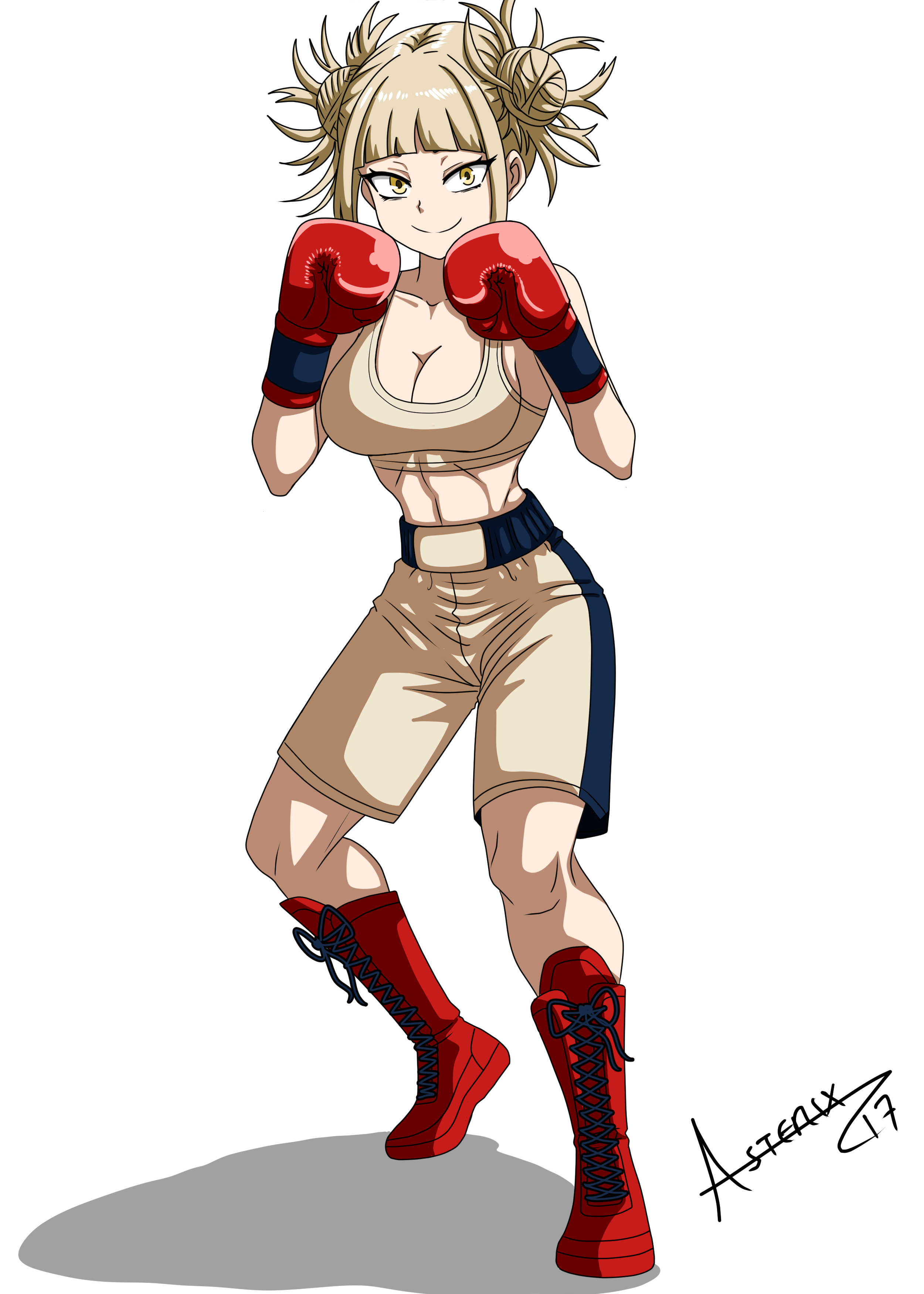Himiko Toga in boxing gear (second version) by artemis1111 on DeviantArt