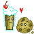 Cookies and milk pixel