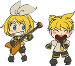 Rin And Len Chibis by kabocha