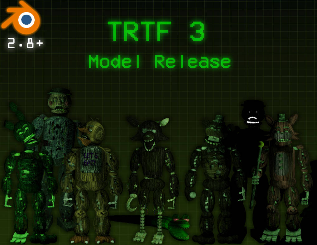 Trtf Models (C4D/FNAF) TRTF Classic SAGA Model Pack Release by AdrianProductions on ...