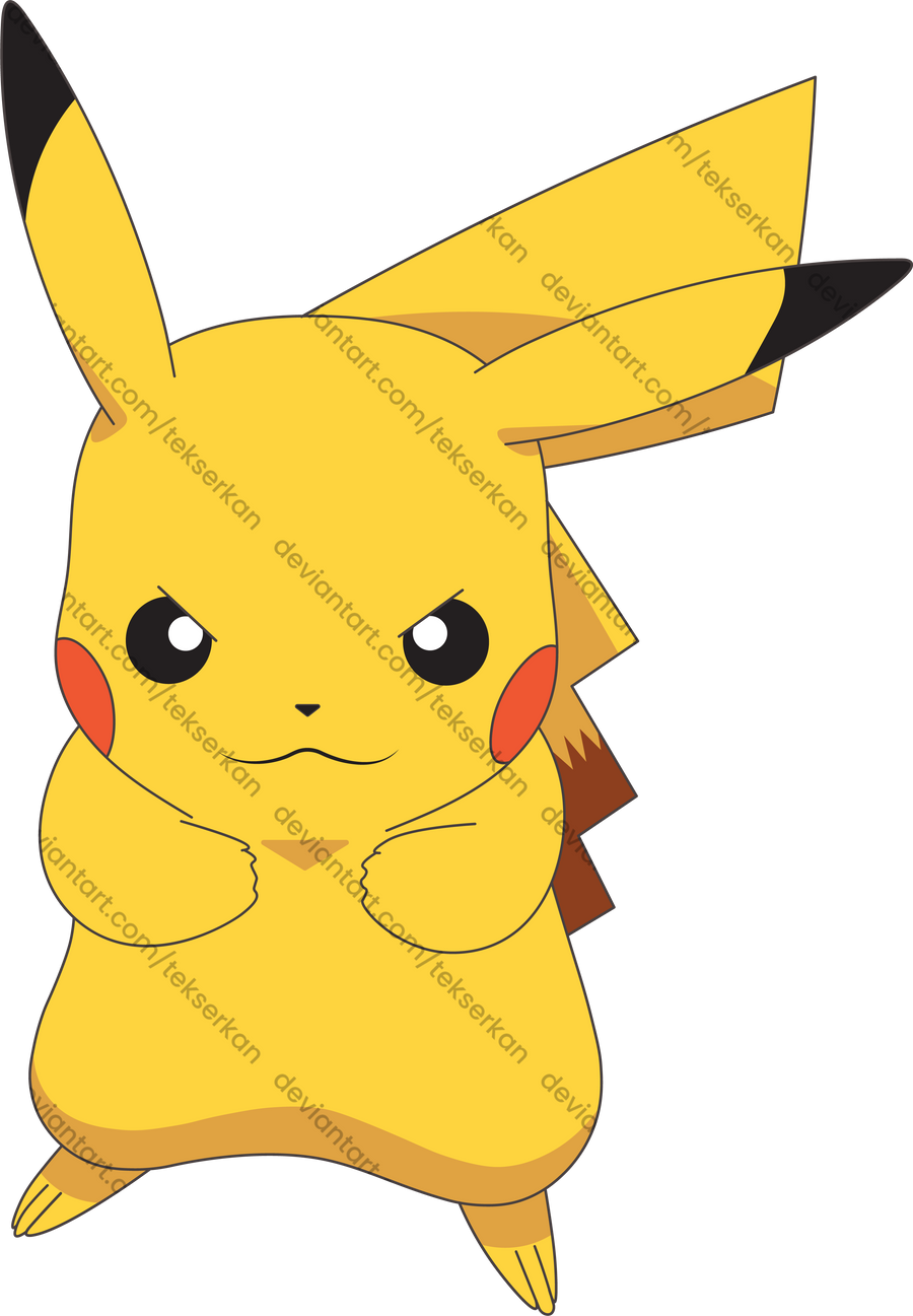 Pickachu Angry 25 Pokemon Angry Pikachu Vector Drawing by tekserkan on DeviantArt