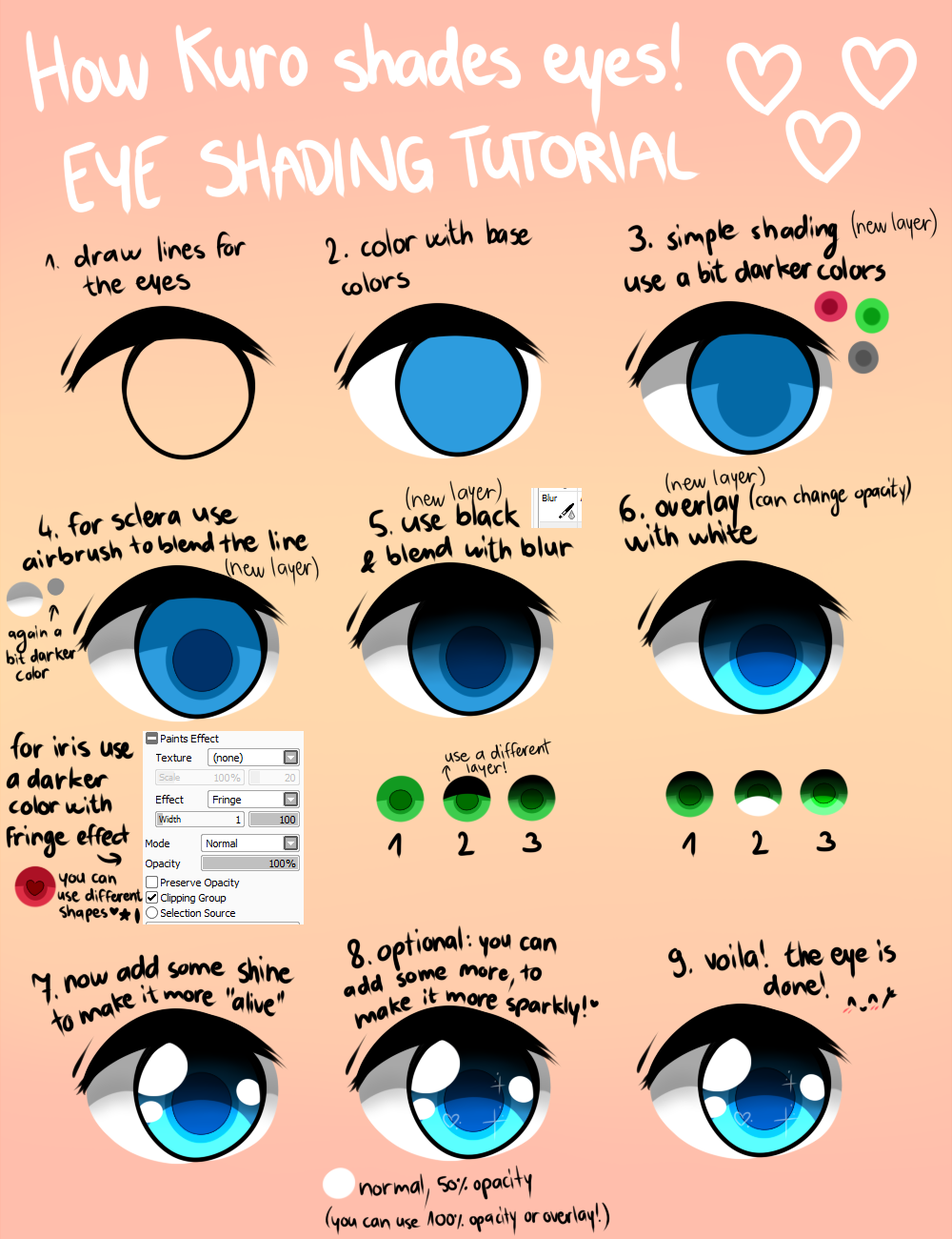 How Kuro shades eyes! [EYE SHADING TUTORIAL] by kuroducky on DeviantArt
