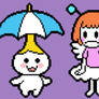 Lil Miss Reeds and Umbrella Performer