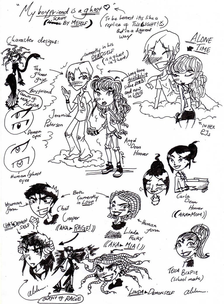 My script sketches by chocolatevampire217 on DeviantArt