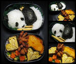 Panda and Hearts Bento