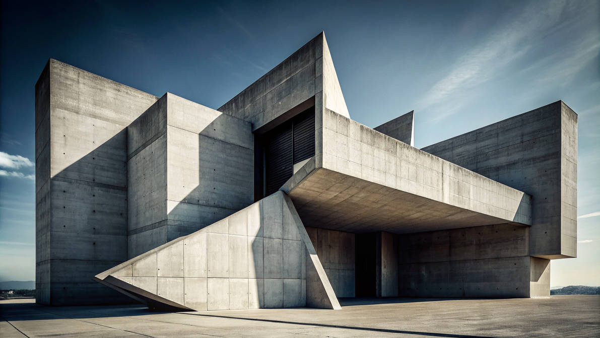 Modern building architecture sharp edged concrete by DEVDES-LPZ on ...