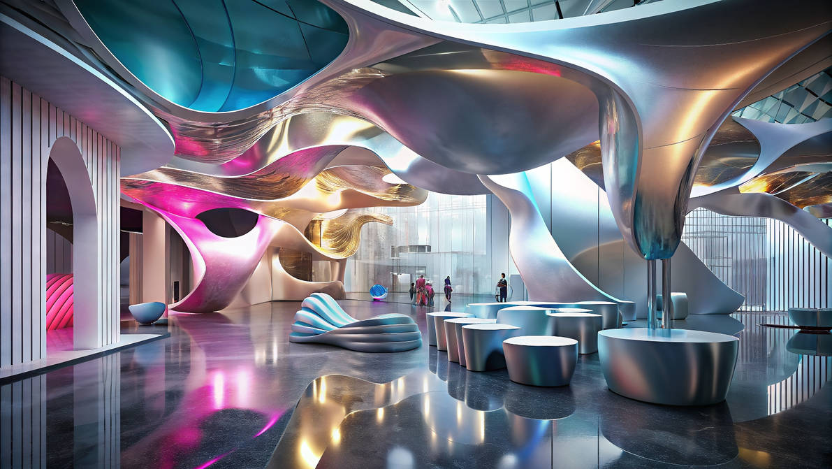 Futuristic architecture, interior design, flowing by DEVDES-LPZ on ...