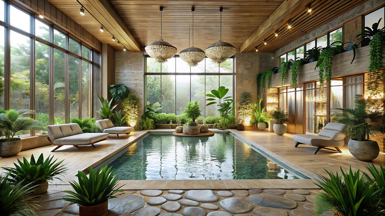 Indoor swimming pool interior architecture design by DEVDES-LPZ on ...