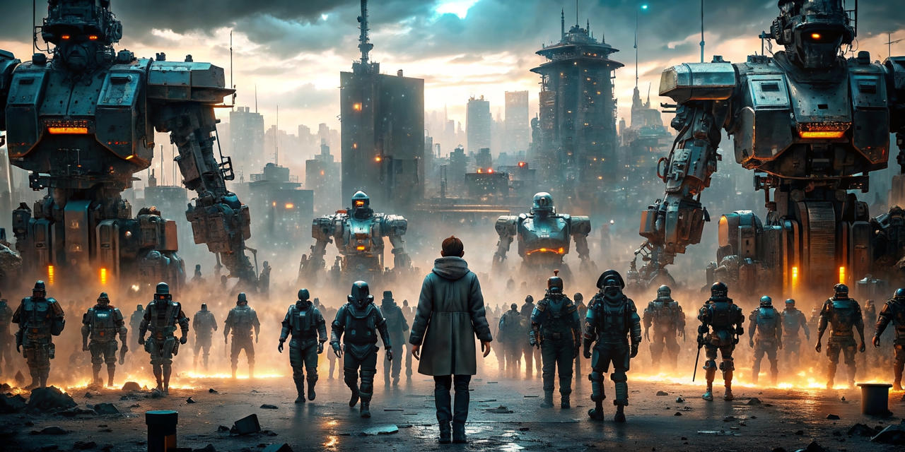 Cyberpunk - Robot revolt in the Cybercity 32 by DEVDES-LPZ on DeviantArt