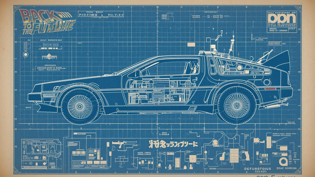Delorian Time Machine Computer Blueprint of a time machine - DeLorean DMC-12 by DEVDES-LPZ on DeviantArt