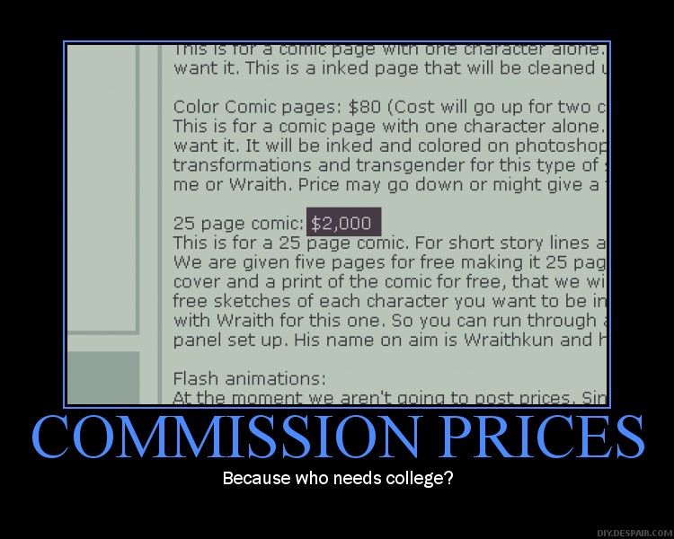 Commission Prices DeM Poster