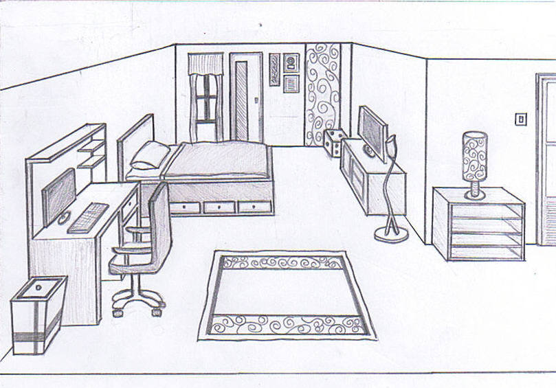 I draw my bedroom