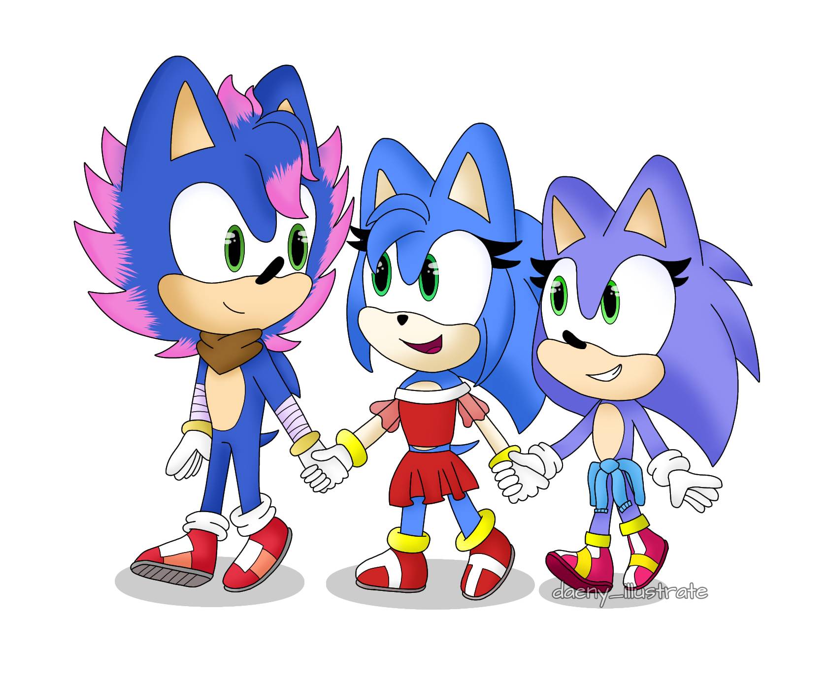 The Next Generation — I wanted to draw my sonamy fanchilds with