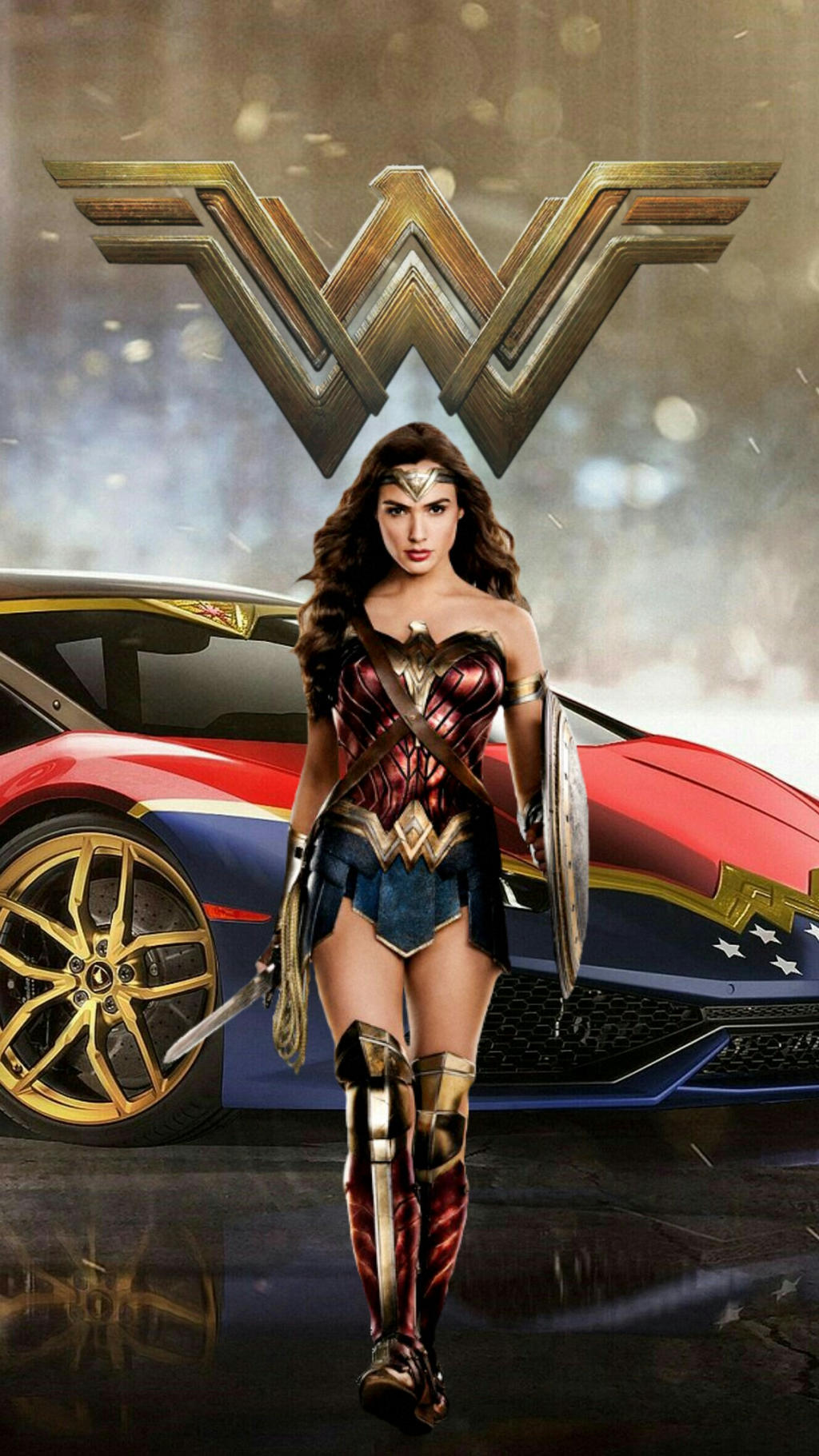 Wonder Woman Her Bugatti Mobile Wallpaper By Supermansdad79 On Wonder Woman Her Bugatti Mobile Wallpaper By Supermansdad79 On
