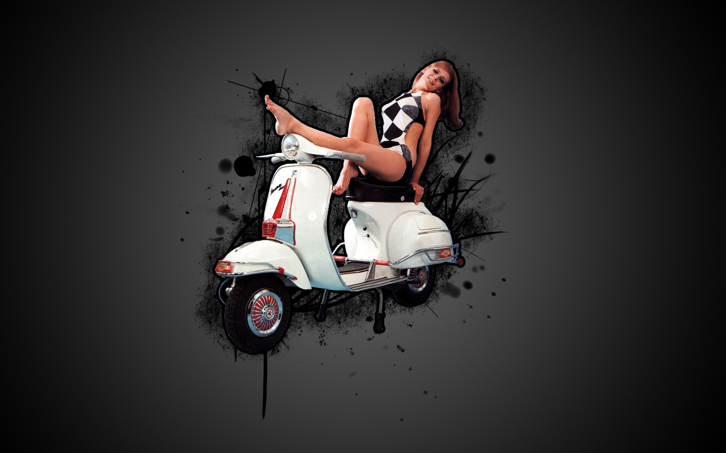 Vespa Oldschool Wallpaper