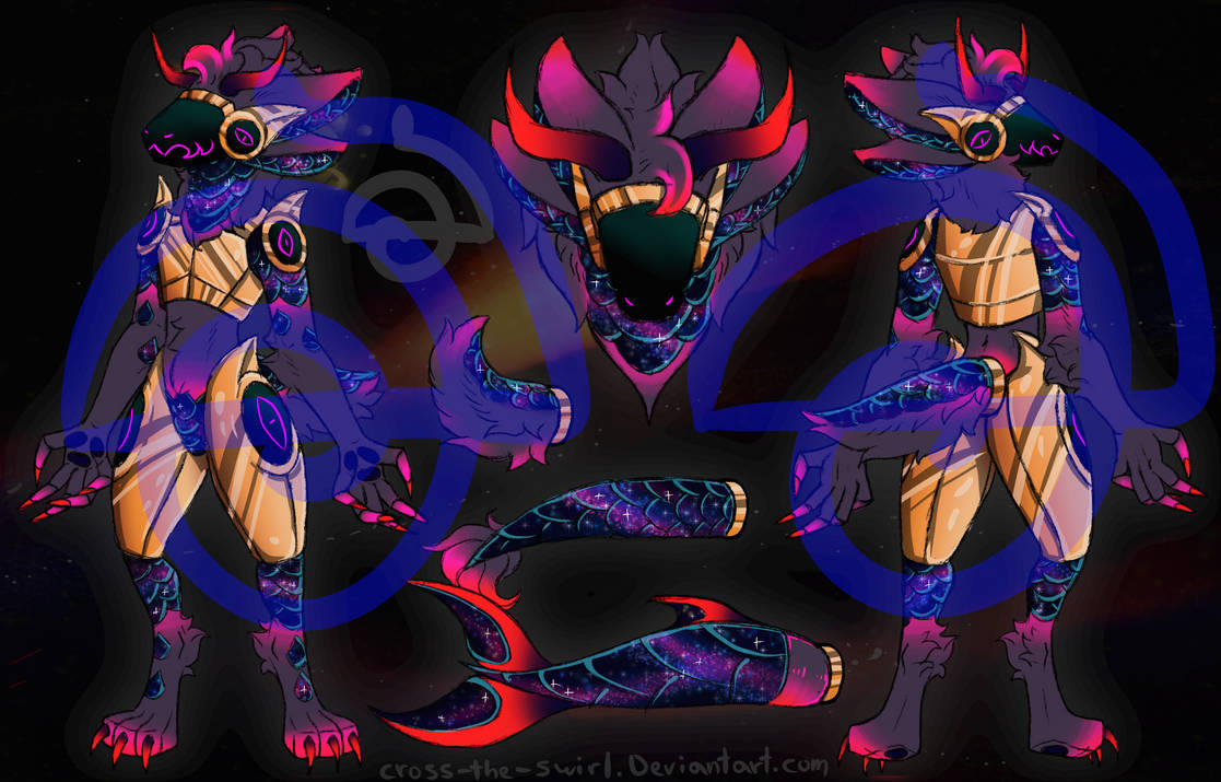 Galaxy dragon protogen adopt closed by Cross-The-Swirl on DeviantArt