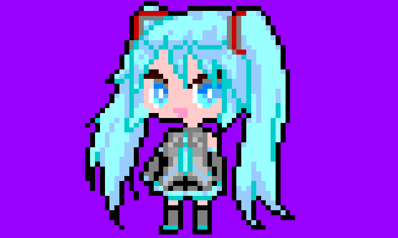 Hatsune Miku pixel art