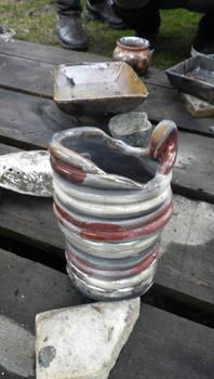 Raku Coil pot