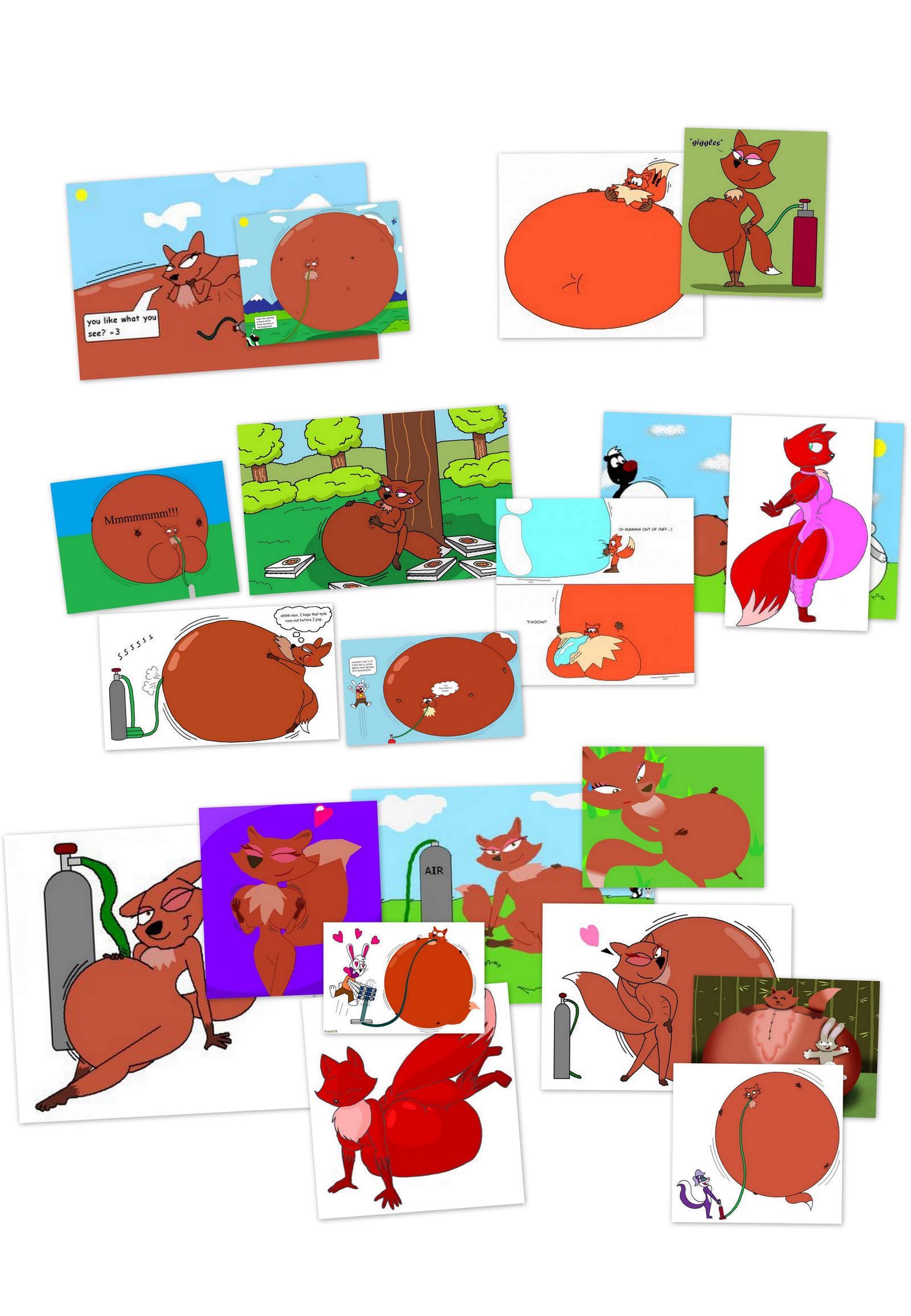 Fox Inflation SKUNK FU FOX INFLATION COLLAGE by InflationVideo on DeviantArt