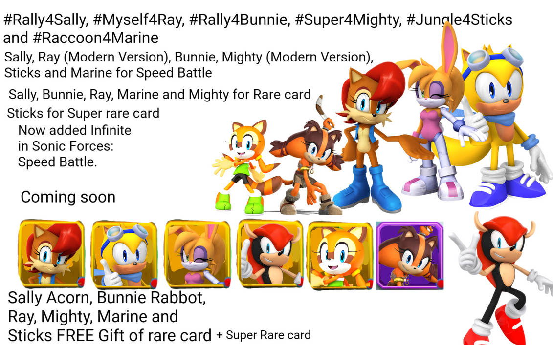 Sally Ragy Sally, Ray, Bunnie, Mighty, Marine and Sticks P by CatMarioCore on ...