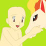 Pokemon Ponyta and trainer base