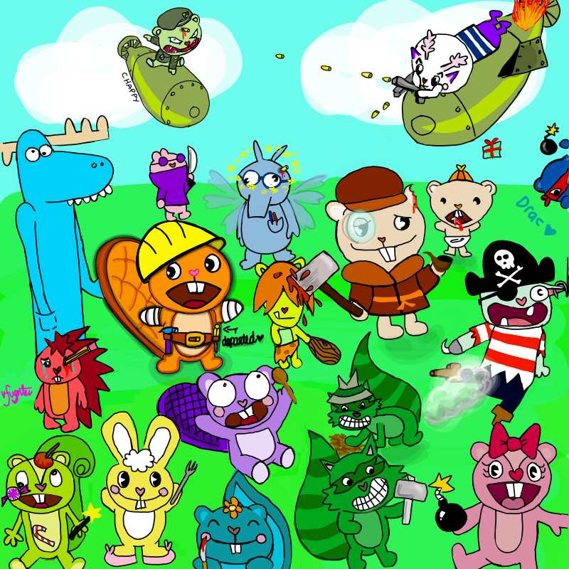 Happy Tree Matching Happy Tree Friends Assemblage by 4theloveofdrawing on DeviantArt