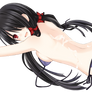 Kurumi with sunscreen on her back