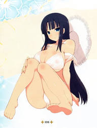 Ikaruga in a white bikini