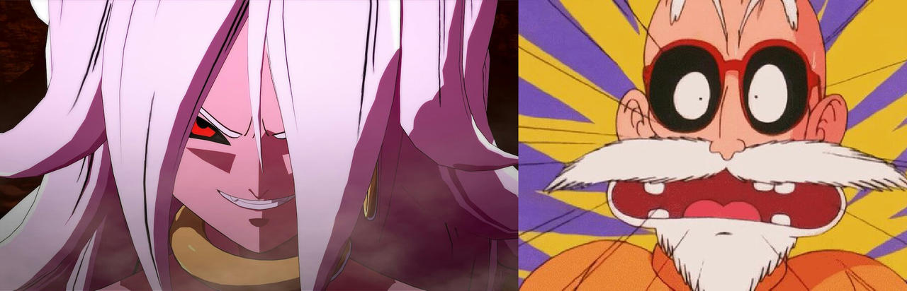 My Dimension's Spice 21 scares Master Roshi by jamerson1 on DeviantArt