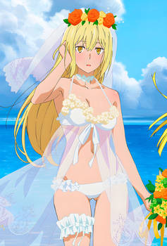 Aiz in her wedding dress (Danmachi)