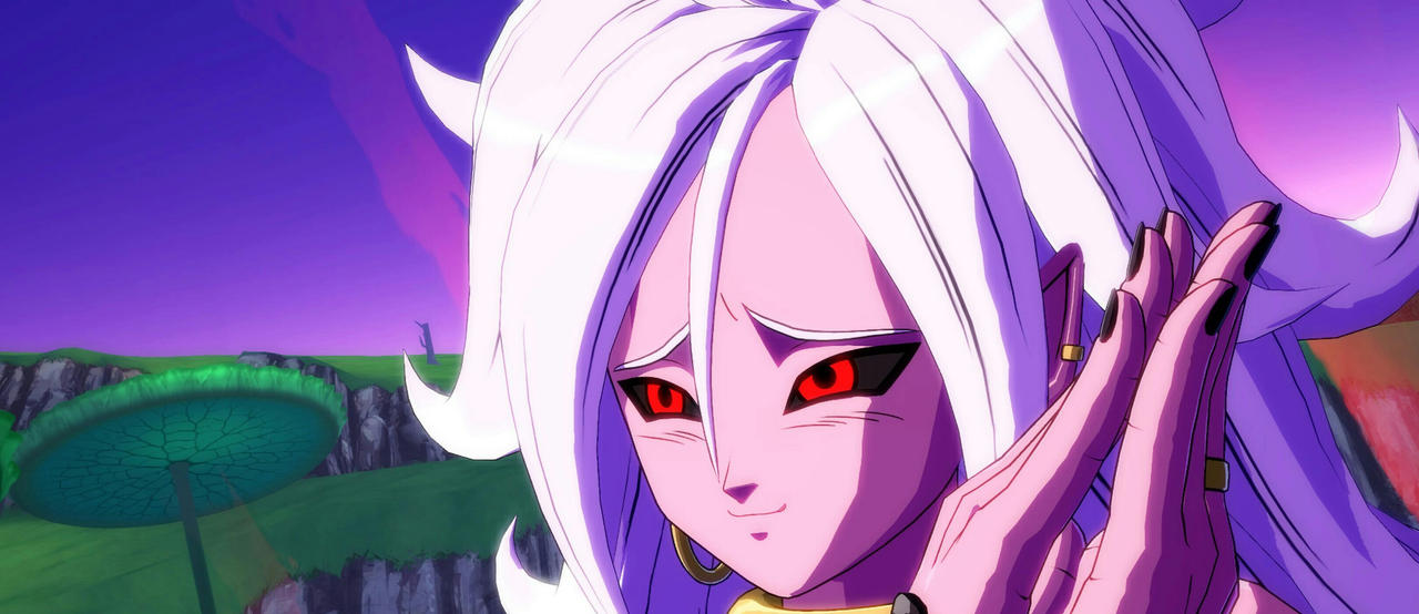 Majin Android 21 (Evil)'s cute expression by jamerson1 on DeviantArt