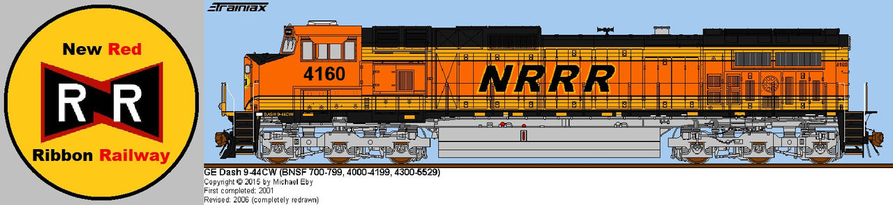 New Red Ribbon Railway C44-9W Phase III #4160 by jamerson1 on DeviantArt