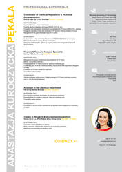 Creative CV for Master Science