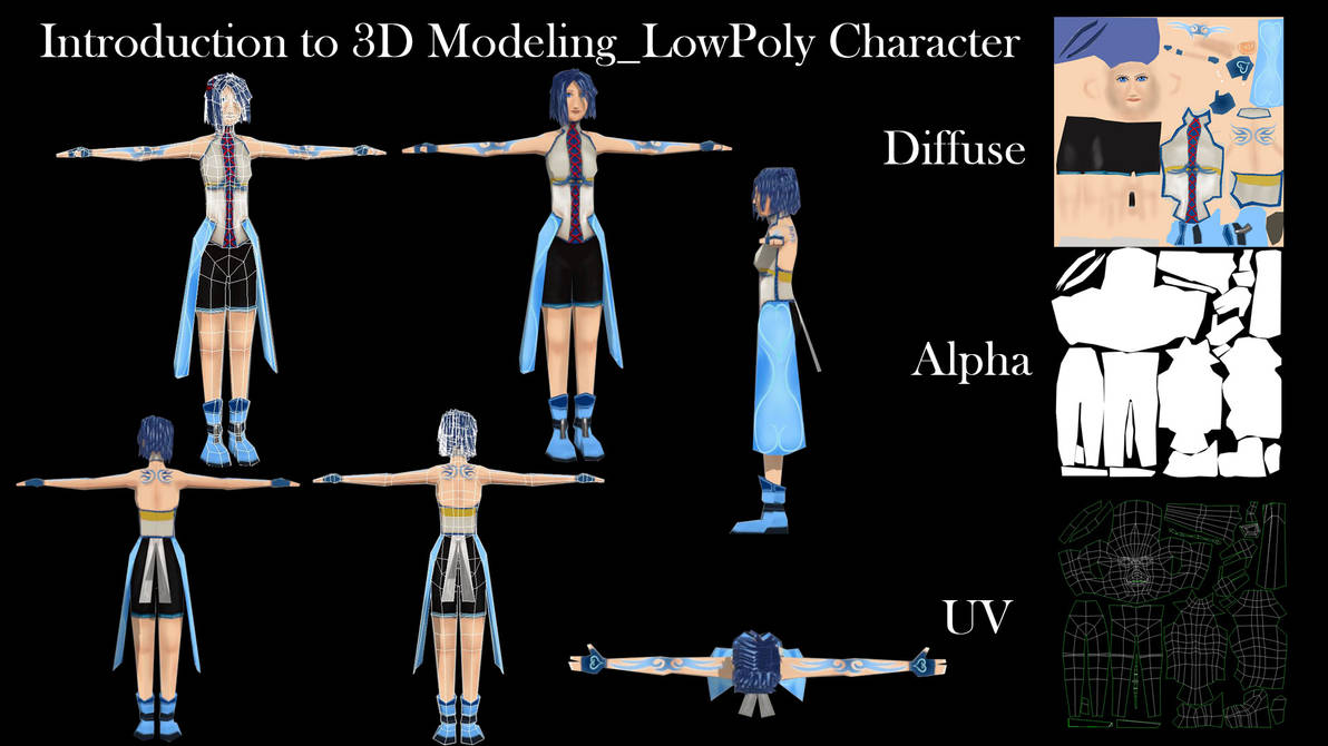 Introduction to 3D Modeling LowPoly Character by Soon1234 on DeviantArt