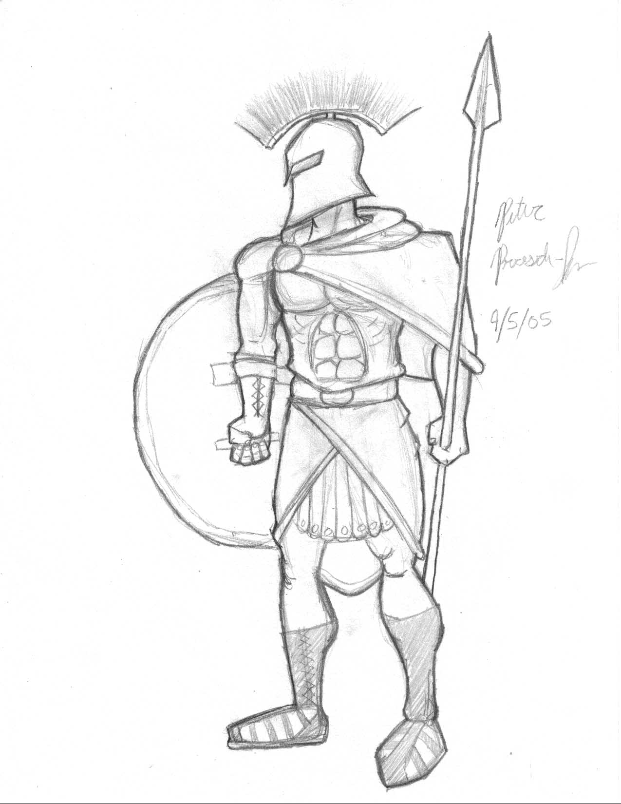 Greek Warrior By Merridew22 On Deviantart